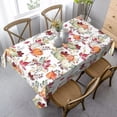 thumbnail image 4 of Fall Tablecloth 60 x 120 Inch Rectangle, Pumpkin Maple Leaf Flower Decorative Tablecloths Stain Resistance Polyester Autumn Thanksgiving Table Cloth for Holiday Parties Kitchen Dining, 4 of 5