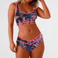 thumbnail image 4 of Taqqpue Bikini Sets for Women Women's High Waisted Bikini Sets Sporty Two Piece Swimsuits Color Block Cheeky High Cut Bathing Suits Sleeveless Beach vacation clothes, 4 of 5