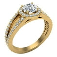 thumbnail image 4 of Engagement Rings for Women Round Diamond Split Shank Style 1.40 CT 14K Gold (G,SI), 4 of 6