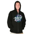 thumbnail image 3 of Retro Galaxy Positive Hippie Quote Zip Up Hoodie Men's Women's Brisco Brands M, 3 of 6