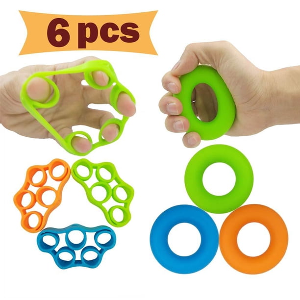 Hand Grip Strengthener, Finger Exerciser, Grip Strength Trainer (6 PCS