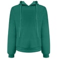 thumbnail image 5 of Plain Hoodies for Women 2025 Fall Winter Long Sleeve Basic Hooded Sweatshirt with Pockets Pullover Tops, 5 of 6