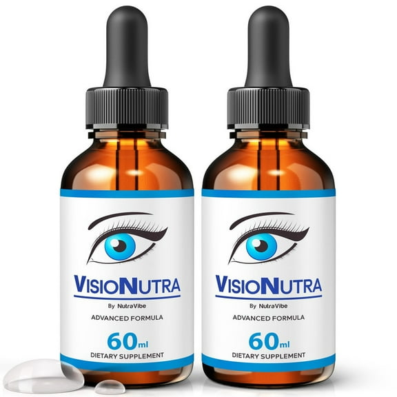 (2 Pack) VisioNutra Drops – Daily Eye Care Formula with Original Blend to Support Visual Wellness, Eye Comfort & Healthy Vision |Easy-to-Use Liquid for Everyday Use (60 Servings)