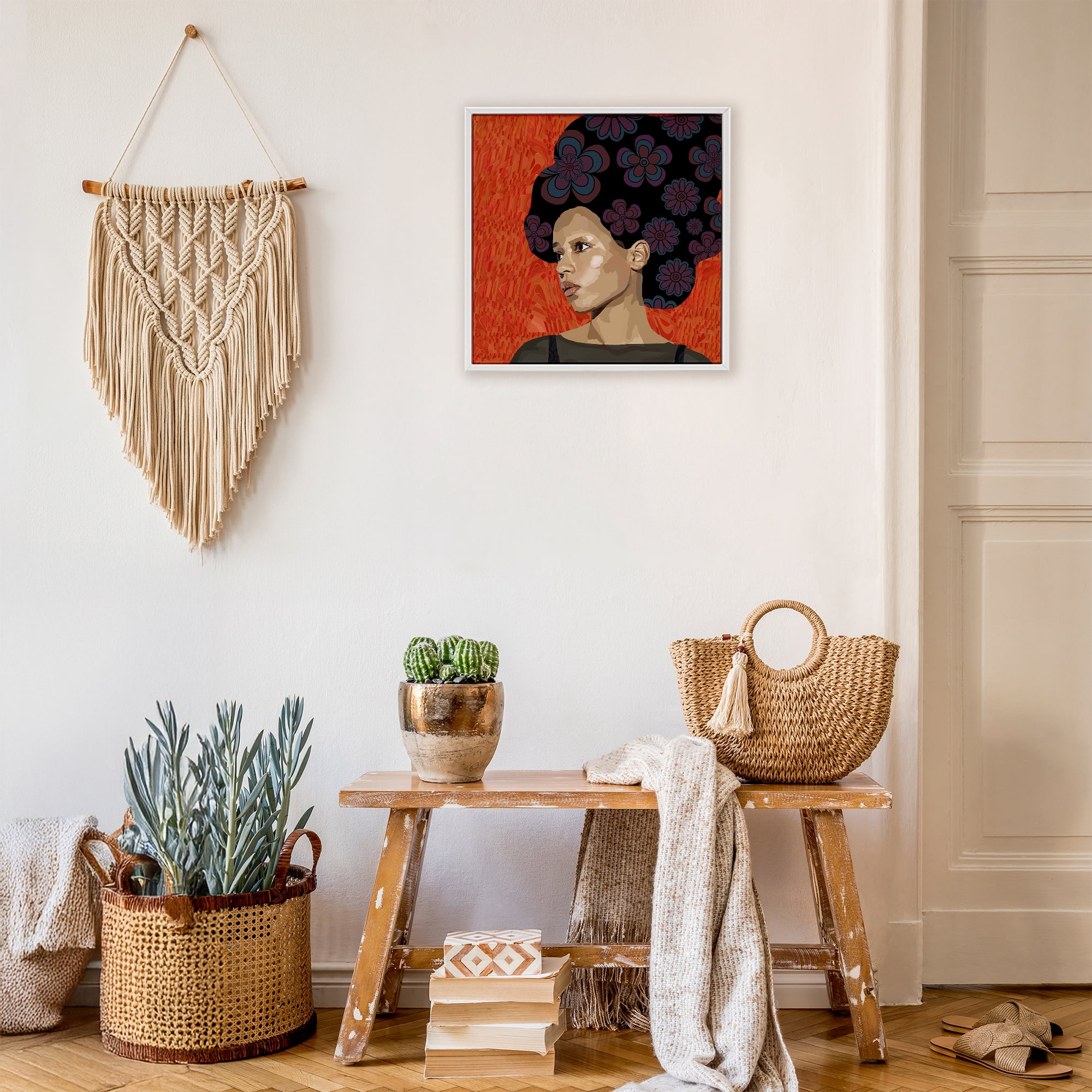 Stupell Industries Portrait Of A Dreamer White Framed Giclee Art, design by Lynnda Rakos