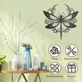 thumbnail image 3 of Threns Metal Dragonfly Wall Decor Elegant Dragonfly Metal Wall Art Delicate Fence Decoration for Living Room Garden Yard Patio Outdoor, 3 of 10