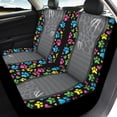 thumbnail image 4 of Pzuqiu Car Seat Covers Full Set Anti-Slip Light Front and Rear Seat Cover Set Polyester Fashion Washable, Fit for SUV Van Cars, Paw prints, 4 of 10