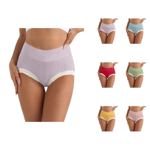 Women Underwear High Waist Panties Full Coverage Briefs Soft Strech Breathable