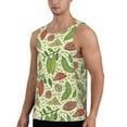 thumbnail image 2 of Gukieu Finger Lime Fruits Print Men's Quick Dry Fitness Vest, Round Neck Sleeveless Fitness Bodybuilding Top-X-Large, 2 of 7
