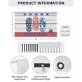 thumbnail image 2 of 4th of July RV Awning Sun Shade Screen 9'X15.3' USA Flag Flip Flops Mesh Sunscreen Blue Stars Wood Grain Welcome Awning Shade Screen with Zipper UV Blocker Completed Kits for RV Motorhome Camper, 2 of 7