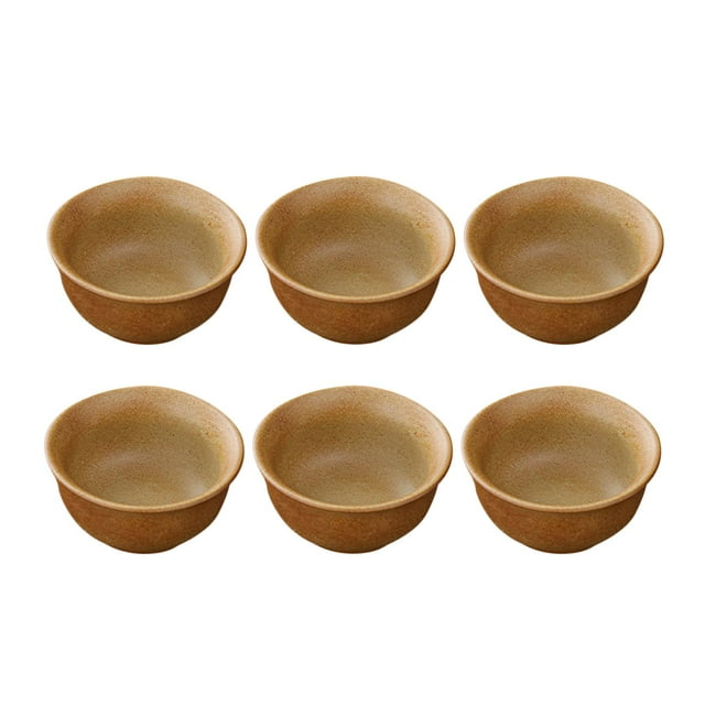 Taza de té de cerámica china, tazón de té tradicional de Kung Fu, vajilla para cafetería, oficina, del té, fiesta, viaje, Latte, 6 uds.