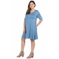 thumbnail image 6 of Plus Size Elbow Sleeve Pocket T Shirt Dress, 6 of 6