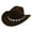 Z1111a-Coffee, variant on Women's Classic Wide Brim Cowboy Hat for Everyday Wear Solid Color Crushed Special Design Fashionable Western Style Headwear for Women Red,One Size