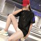 thumbnail image 3 of Moda Mujer Bling Color Sólido Manga Corta Suelta Camisetas Sexy Camisetas Largas Likrtyny Mujer, 3 of 6