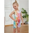 thumbnail image 5 of Gymnastics Leotards for Girls Rainbow Unicorn Toddlers Kids Tumbling Outfit Dance Unitard Biketards with Shorts, 5 of 6