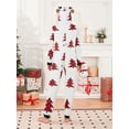 thumbnail image 5 of Michellecmm Family Christmas Pajamas, Long Sleeve Elk/Christmas Tree/Plaid/Snowflake Print Hooded Jumpsuit Sleepwear, 5 of 6
