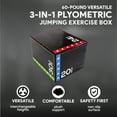 thumbnail image 2 of BalanceFrom Foam Plyometric Jump Box with 20”, 24”, and 30” Heights, 60 lbs, Multicolored, 2 of 8