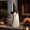 Dark Gray, variant on Halloween Lighted Witch Hat Ghost Statue, Freestanding Vintage Resin Ghost Statue with LED Lights, for Indoor Outdoor Fall Porch, Yard, Garden Decoration