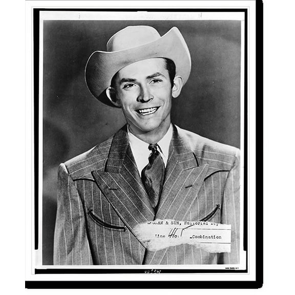 Historic Print, [Hank Williams, head-and-shoulders portrait, facing front], 16" x 20"