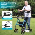 thumbnail image 3 of COSYWILL Upright Rollator Walker,Stand Up Walkers for Seniors and Adults with Backrest Seat,Lightweight and Folding Design,Blue, 3 of 9