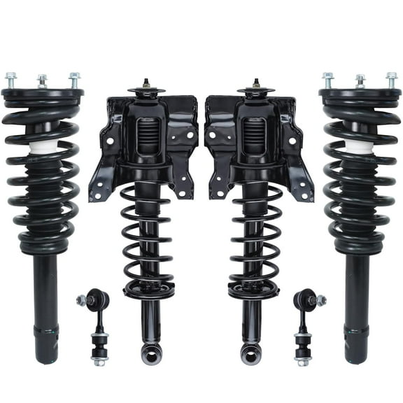 Detroit Axle - 6PC Front and Rear Strut & Coil Spring Complete Assemblies w/Front Sway Bar Links for 2001-2005 Hyundai Sonata/ Kia Optima