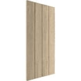 thumbnail image 3 of Ekena Millwork 22"W x 60"H Rustic Four Board Joined Board-n-Batten Rough Sawn Faux Wood Shutters w/No Batten (Per Pair), Primed Tan, 3 of 10
