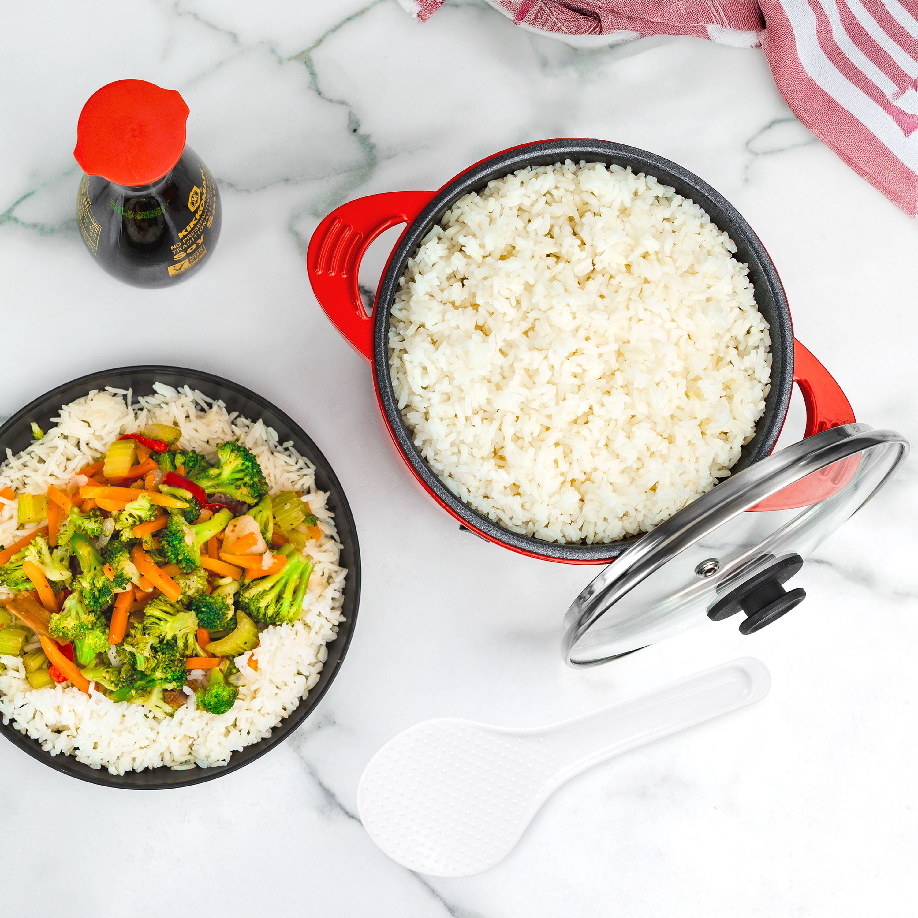 MyMini 32 oz Electric Multi-Cooker Pot, 260 watts, Red