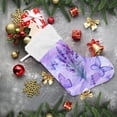 thumbnail image 6 of Coolnut 17.7 Inch Christmas Stockings, 1 PCS Lavender & Butterfly Presonalized Large Stocking Sock for Family Holiday Xmas Party Decorations, 6 of 7