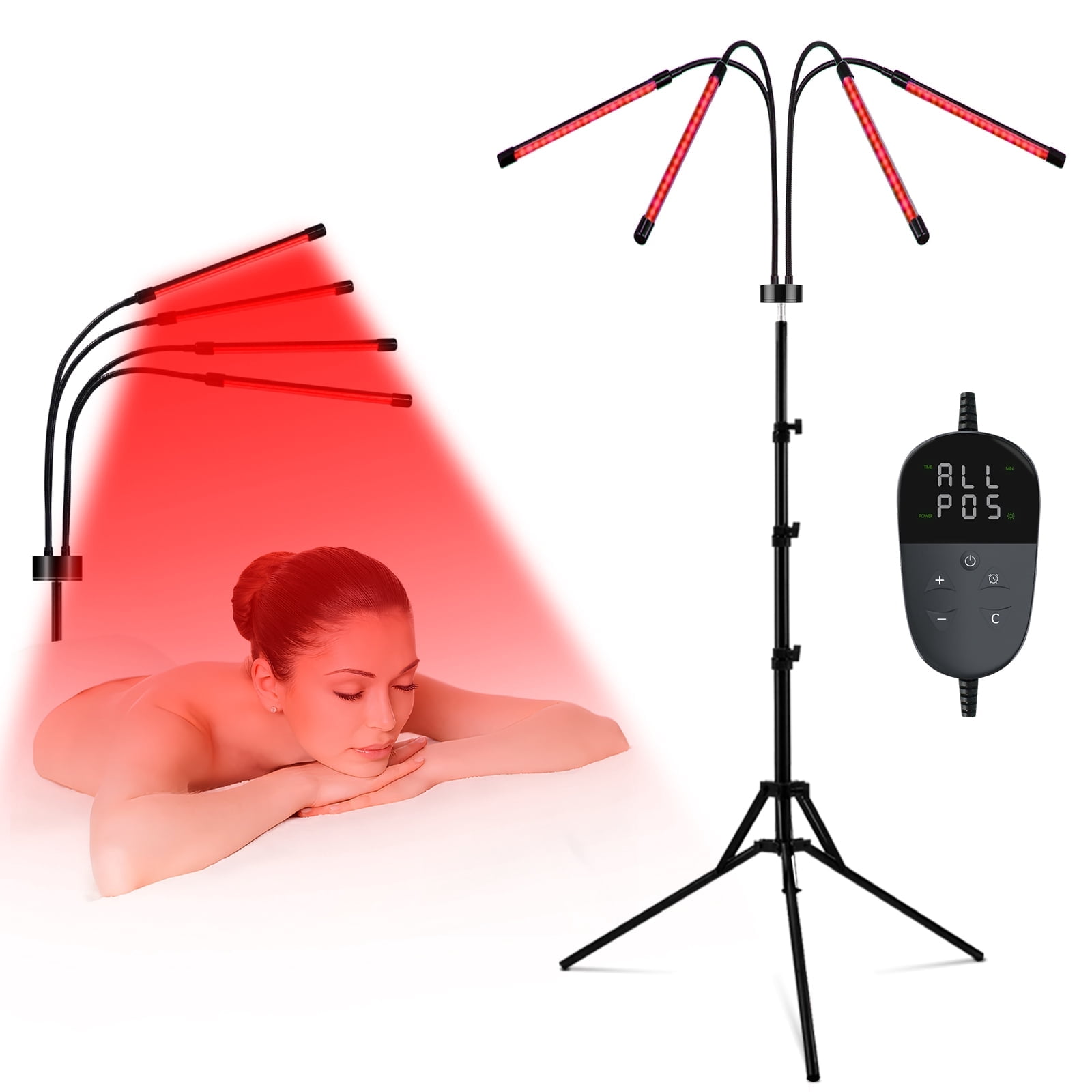 OmnovaLyte Red Light Lamp for Body, 660&850 Infrared Light with Timer, Infrared Red Light Lamp for Home/Office Use