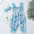 thumbnail image 4 of MZXELPRJD Romper Ruffle & Floral Romper Baby Clothes Sets + Headband Matching Set for 2t Easter Outfit Boy Newborn Coming Home Outfit Boy Toddler Girl Outfits 5t Baby Girl Outfits 9-12 Months, 4 of 5