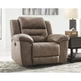 thumbnail image 2 of Ashley Furniture Stoneland Power Rocker Recliner, Faux Leather, Adjustable Position, Chocolate, 2 of 8