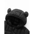 thumbnail image 6 of WIBACKER Baby Boys Girls Winter Coats with Pockets Toddler Light Puffer Down Jacket Infant Kids Bear Hoods Padded Outwear, 6 of 9