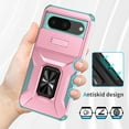 thumbnail image 6 of JTCASES for Google Pixel 8A Case, Slide Window + Adjustable Ring Kickstand + Magnetic Car Mount Drop Protection Anti-slip Shockproof Bumper Rugged Shell, Rosegold, 6 of 8