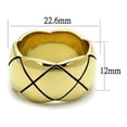 thumbnail image 2 of Luxe Jewelry Designs Women's Gold Plated Stainless Steel Ring, Size 8 (Pack of 2), 2 of 4