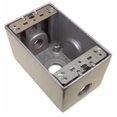 thumbnail image 1 of Morris Products 36110 Weatherproof Boxes - One Gang Deep 24 Cubic Inch Capacity - 3 Outlet Holes 1 In. Gray, 1 of 1