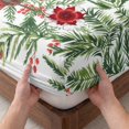 thumbnail image 3 of King Size Fitted Sheet Set - Christmas Cardinal 3 Piece Bedding Sets 16" Deep Pocket Fitted Sheet with 2 Pillowcases, Xmas Winter Watercolor Pine Flower Berry Brushed Microfiber Hotel Bed Sheets, 3 of 9