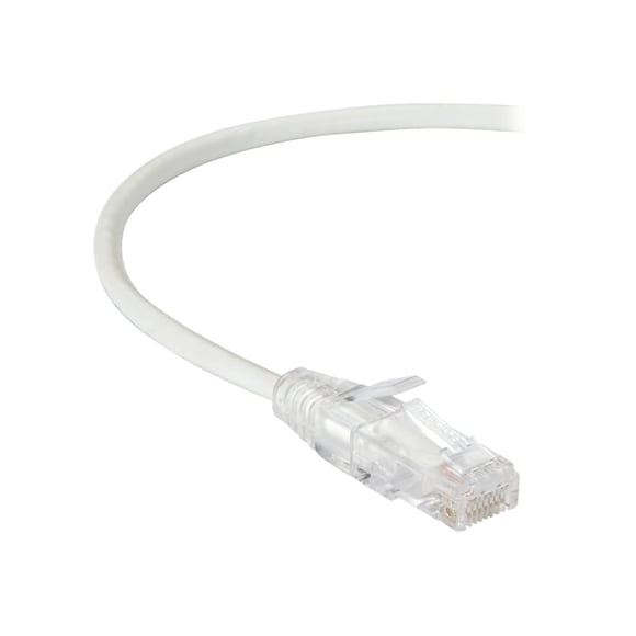 Black Box Slim-Net - Patch cable - RJ-45 (M) to RJ-45 (M) - 2 ft - UTP - CAT 6 - booted, molded, stranded - white