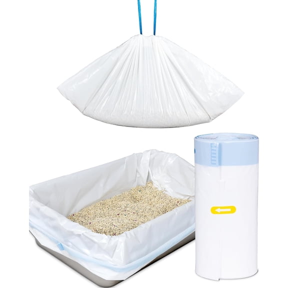 Litter Box Liners: 36" x 18" Large Litter Box Bags, 2 Mils Extra Thick, Durable & -Resistant, 10 Count