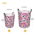 thumbnail image 2 of LNWH Laundry Basket, Cute Skull Pink Pattern Foldable Laundry Hamper with Handles Waterproof, Medium Size, 2 of 8