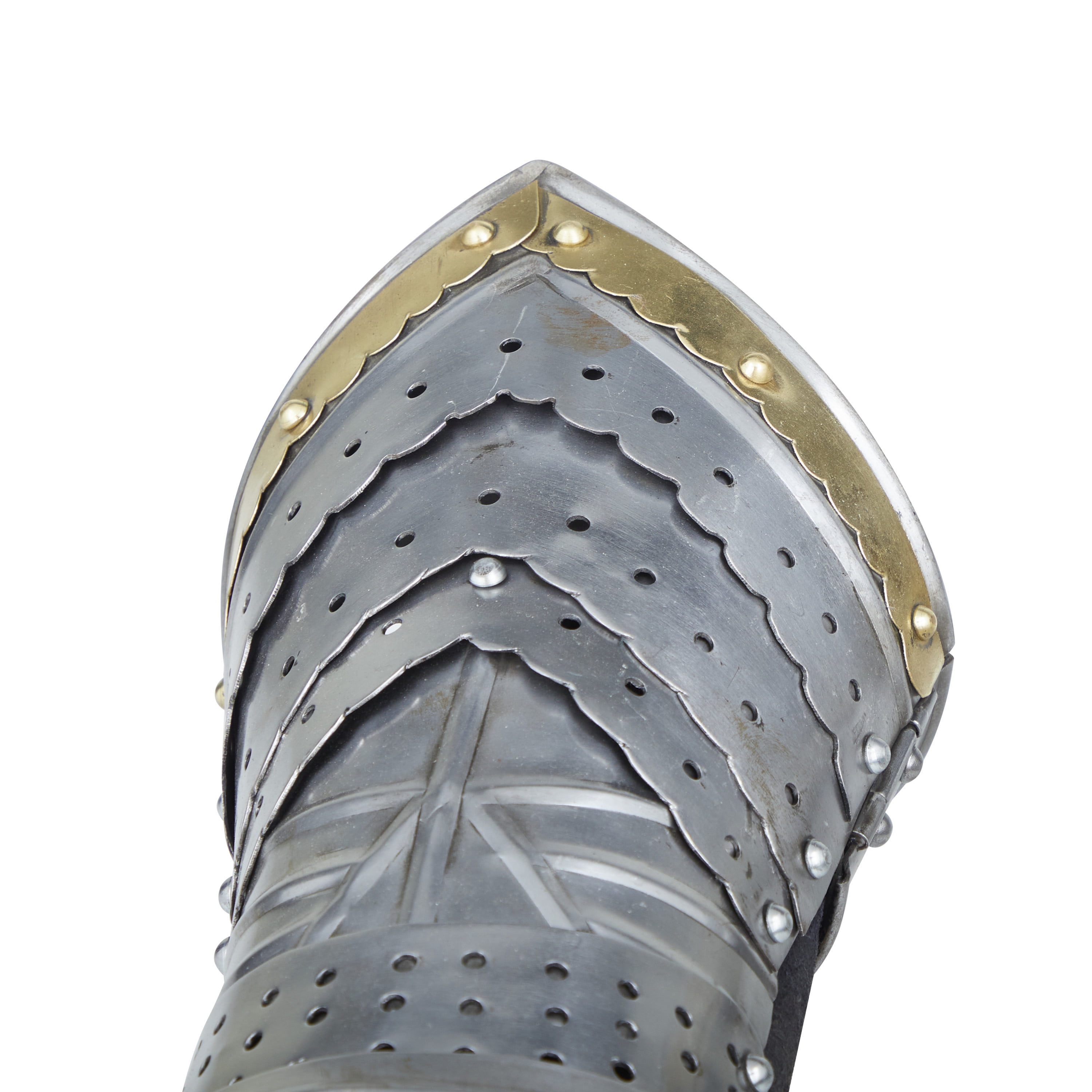 14" Metal Silver Replica Medieval Armor Gloves, by DecMode (2 Count)