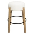 thumbnail image 3 of Natalia Barstool in Mid-century Modern Ivory Boucle Fabric 2-Piece Set, 3 of 7