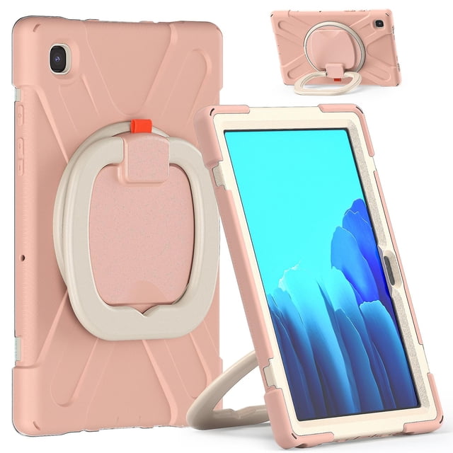 Funda colorida para Samsung Tab A7 de 10,4 pulgadas T500 con soporte de anillo ajustable grande y protección contra golpes.