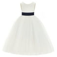 thumbnail image 2 of Ekidsbridal Ivory V-Back Satin Flower Girl Dresses for Wedding Toddlers Communion Baptism Christening 219T 10, 2 of 3