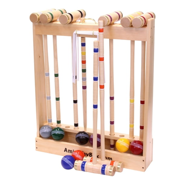 Amish-Crafted Deluxe 8-Player Croquet Game Set, Maple ...