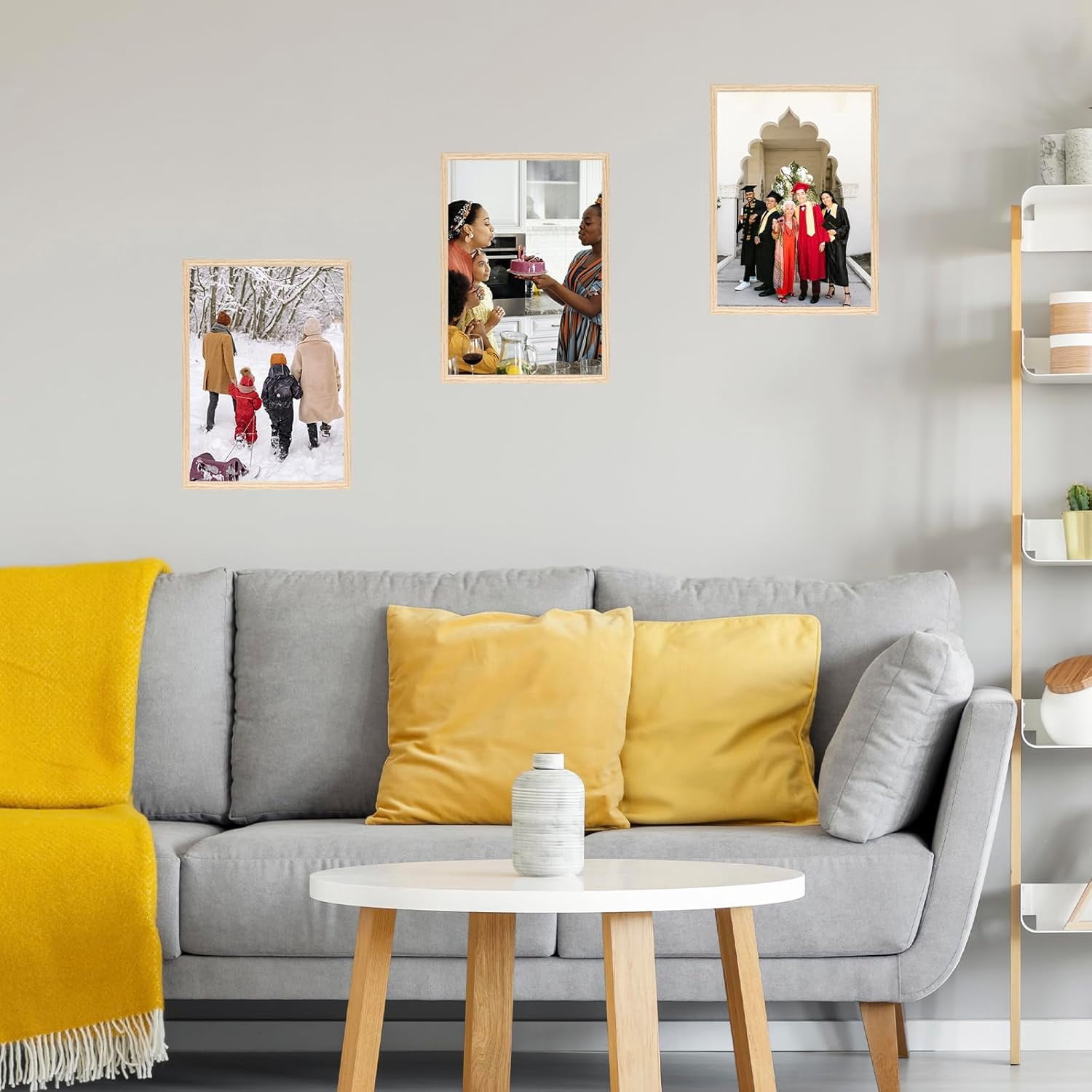 10x14 inch Picture Frame for 30 x 40cm Diamond Art Painting, Horizontal and Vertical Formats for Wall Hanging, 10 x 14 Wall Gallery Poster Photo Frame with Shatter Resistant Plexiglass, Natural