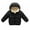 Black, variant on Boys Girls Kid Winter Thick Jacket Warm Zipper Hooded Windproof Coat Cute Outwear,2-6T
