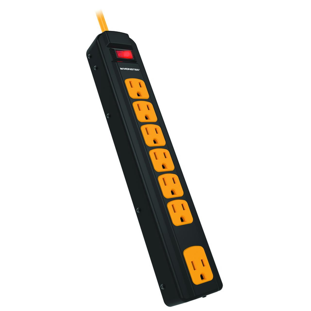 Monster 3001098 4 ft. 7 Outlets Power Strip with Surge Protection, Black
