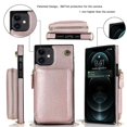 thumbnail image 3 of Funda tipo cartera para iPhone 12 con tarjetero y correa para el hombro para mujer, 3 of 5