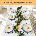 thumbnail image 5 of Blue Coastal Round 13 Inch Placemats Set of 6, Nautical Summer Beach Ocean HeatResistant Non Slip Place Mats for Dining Table, Wipeable Braided Kitchen Table Mats for Housewarming, 5 of 9
