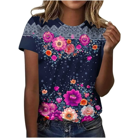 Women's Short Sleeve Tops Womens Tops Trendy Short Sleeve Womens T Shirts Graphic Tees Oversized Tshirts