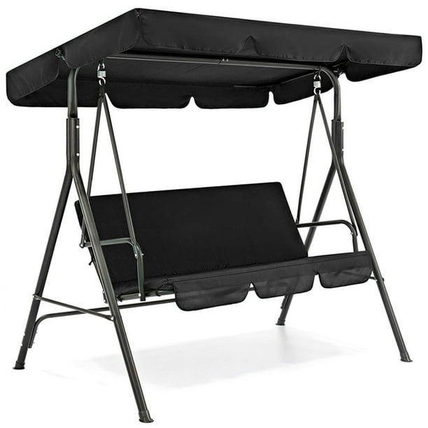 3 Seat Swing Canopies Seat Cushion Cover Set Patio Swing Chair Hammock Replacement Waterproof